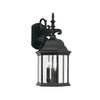 Designers Fountain Devonshire 19 in 3Light Black Outdoor Wall Lantern with Clear Glass Shade 2981-BK